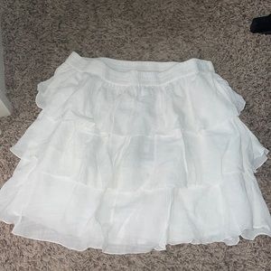 White tiered skirt from Pretty Little Thing